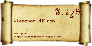 Wieszner Áron névjegykártya